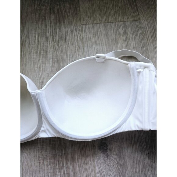 Skims Fits Everybody White Marble Underwire Lined Strapless Convertible Bra 46D - Picture 6 of 11